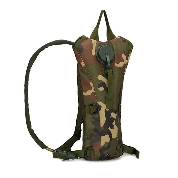 AMIQI 600D 3L vattenpåsar Taktisk utomhus bergsklättring Cykling Sport Bärbar vätskeryggsäck för kvinnor män Dryckesystem Jungle Camouflage