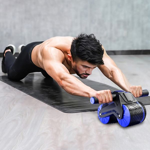 ABS Wheel Roller Automatisk Rebound Buke Stum Buke Roller Training Tränare Armmuskler Kroppsbyggande Fitness Style C Red