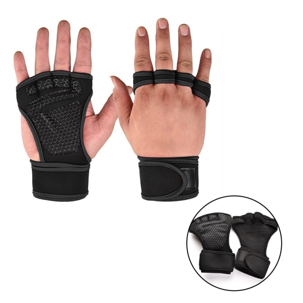 Tyngdlyftande hantelhandskar för män Kvinnor Gym F Style 2 Black M