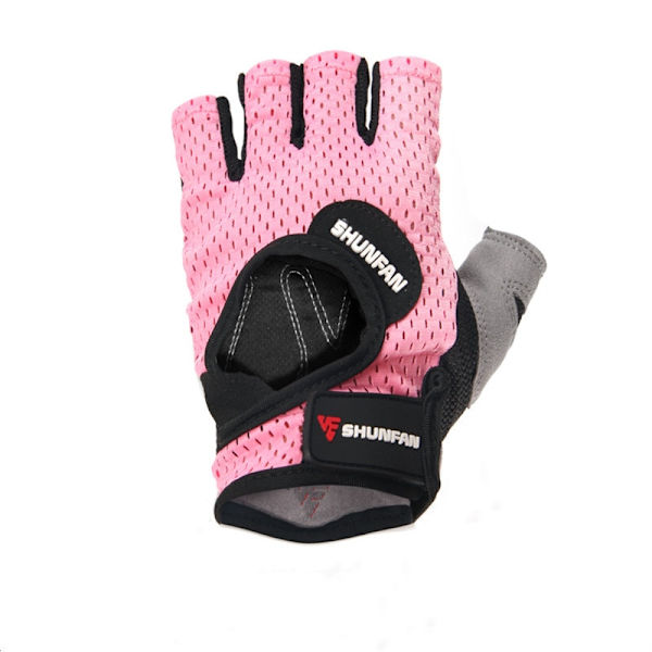 Professionell Fitness Gym Handskar Cykeltillbehör Halvfinger Män Kvinnor Power Tyngdlyftande Handskydd Cykeltillbehör Pink922 L