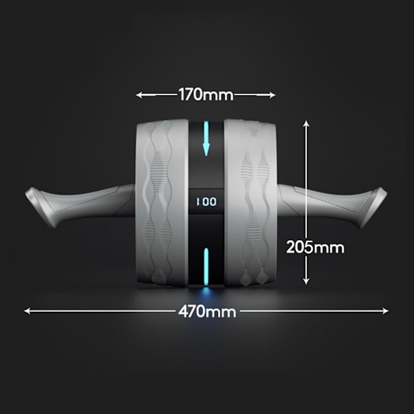 LED Automatisk Rebound Ab Roller Intelligent Counti Intelligent Gray