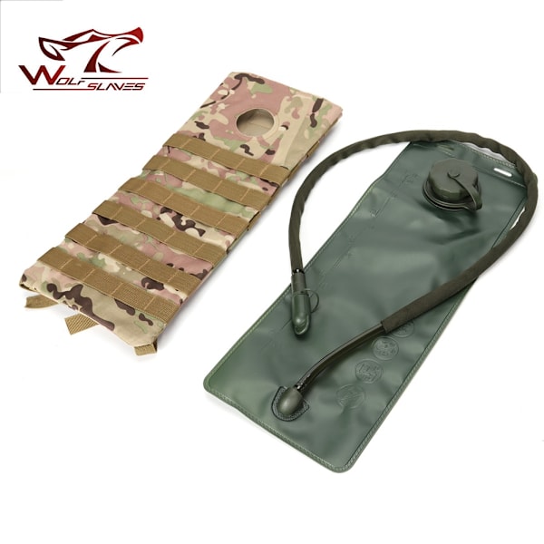 New Arrival 3L Taktisk vattenväska Militär vandring Camping Vattenförvaring Blåsa MOLLE Hydration Ryggsäck Påse Vattenpåse AT