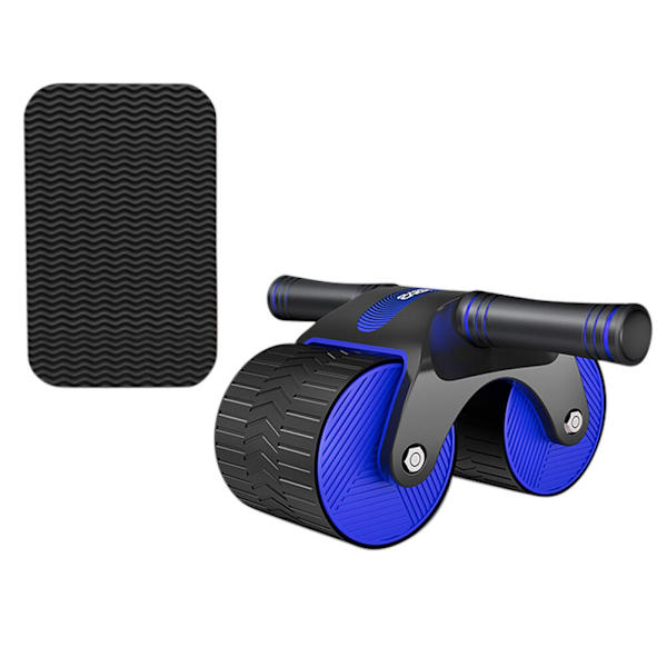 Abdomen Roller med stabila dubbla hjul Träning A C Blue