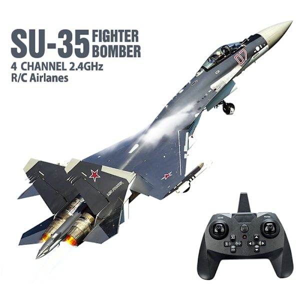 SU35 2.4G 4CH Stunt RC Flygplan sexaxlig fjärrkontroll Flygplan 360° tumlande Lättflygande RC Fighter Drone Leksaker för barn With 1Bat