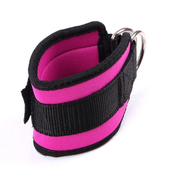 1st Dubbla D-ringar Ankelrem Resistant Band Fitness Neopren Vadderat Fotstöd Gym Lår Ben Ankel Manschetter Body Building Blue