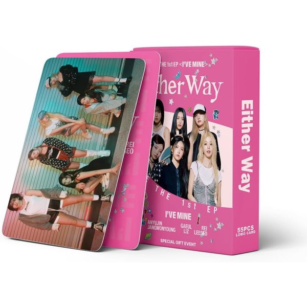 55st Kpop IVE Lomo Cards IVE Anyway 2023 New Album IVE Gift Merchandise Vykort Gratulationskort för fans (B-Laser) a