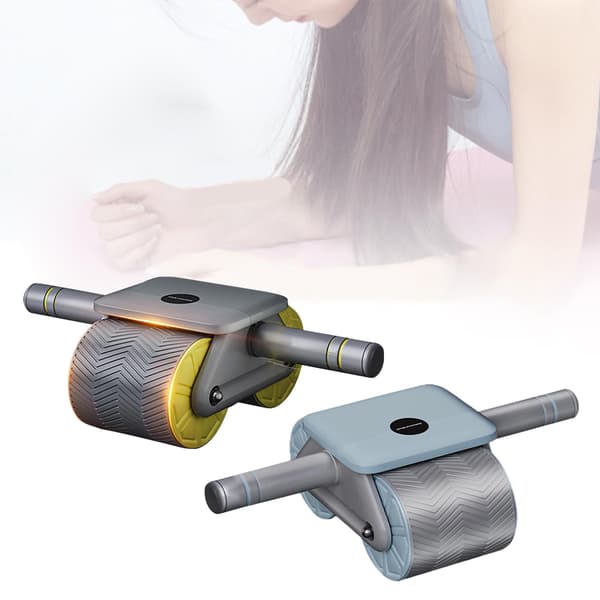 Abdominal Roller Dubbelhjul Lättvikt Dubbel W Grey