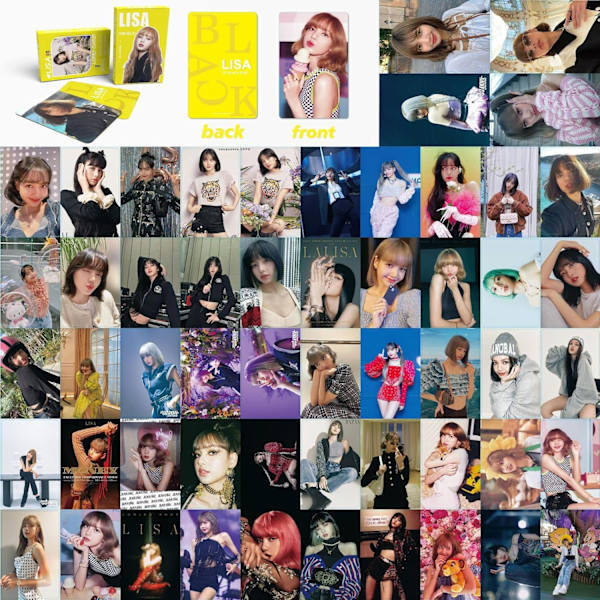 ELEFAD 55st Blackpink Lomo-kort Blackpink Album Kpop-vykort för Blink Collection Collections (4st) 4 Pcs.