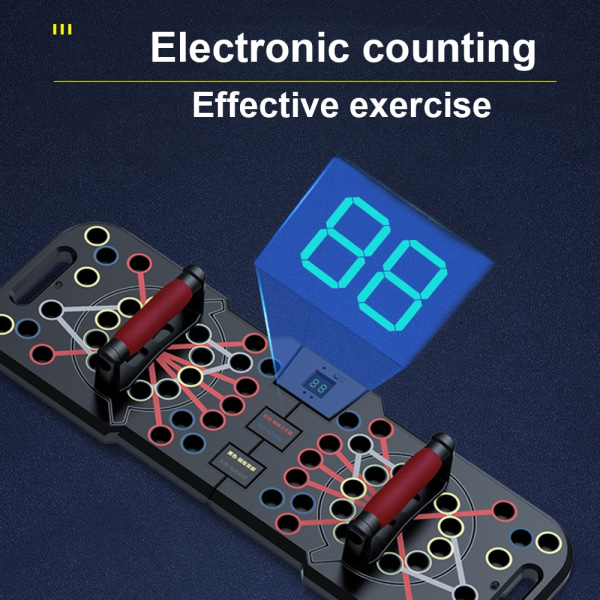 Räkna Push Up Board Bröstmuskel Träning Multifunktionell elektronisk Push Up-stativ Bärbar fitness Hem Counting board rope