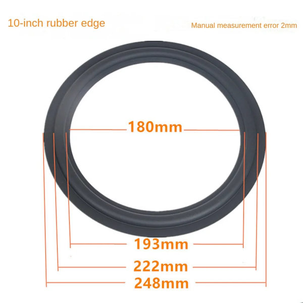 Högtalarreparation Delar Tillbehör skumkant Folding Ring Subwoofer 4/5/6/8/10 tums bashögtalare Style H