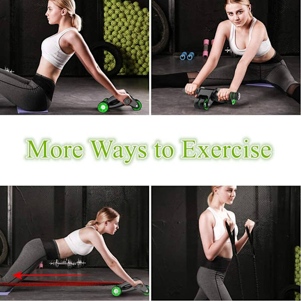Ab rullhjul med knäskyddsmatta Abs Trainer Ab P Black