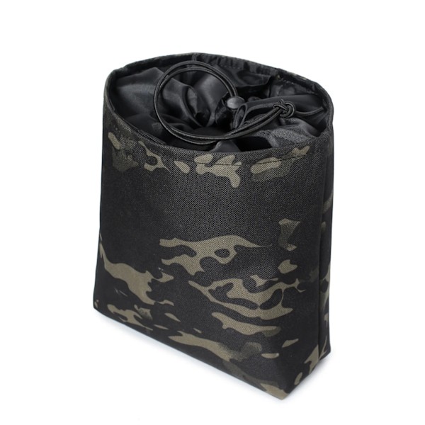 Folding Molle Tactical Magazine Dump Drop Pouch Jakt Airsoft Ammo EDC Tool Midjeväska Vikbar Utility Recovery Mag-hölster MCBK
