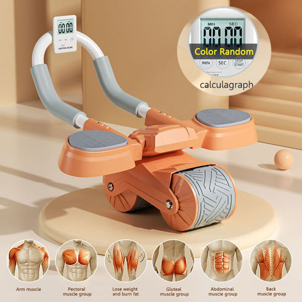 2 In1 Digital Counter Belly Dubbelhjul Balanserad Orange no timer