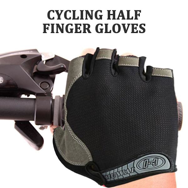 Half Finger Gym Handskar för Tyngdlyftning Hantel Red L