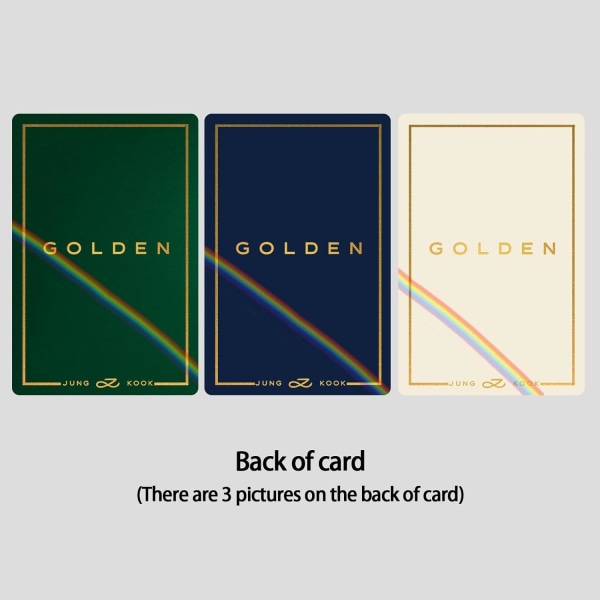 Paket med 55 Lomo Laser Cards JungKook GOLDEN BTS Bangtan Boys Jungkook Shiny Idols Collection Vykort