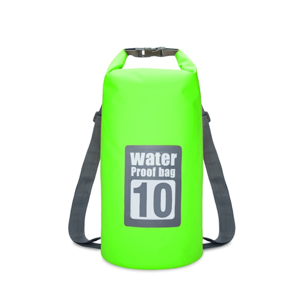 PVC Vattentät Torrväska 5L/10L/15L/20L/30L Utomhusdykning Vikbar förvaring Strandsimväska Rafting River Ocean Ryggsäck 10L Green