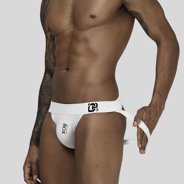 Nyankomst Sexiga Reuable Män Underkläder Strukturell Skönhet Upphöjd Pounch Man Trosor Andas Herr String G-String Cueca OR213-White XL