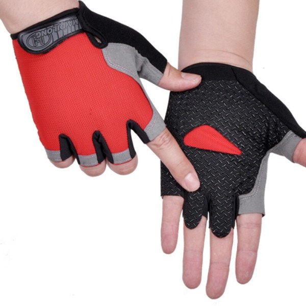 Män Kvinnor Gym Handskar Tyngdlyftning Fitness Trainin Red XL