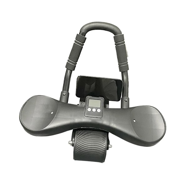 Ny design 2 hjul Abs Roller Exercise Curl Abdominal Automatisk Rebound Auxiliary Ab Gummi Roller Wheel