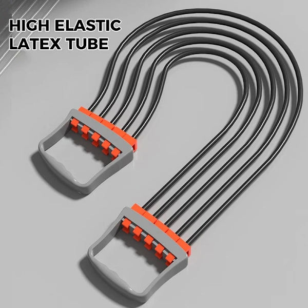Multifunktionell justerbar bröstexpanderhandträning Fitness Muskelträning Gummi Elastiska band för sportövningar Red