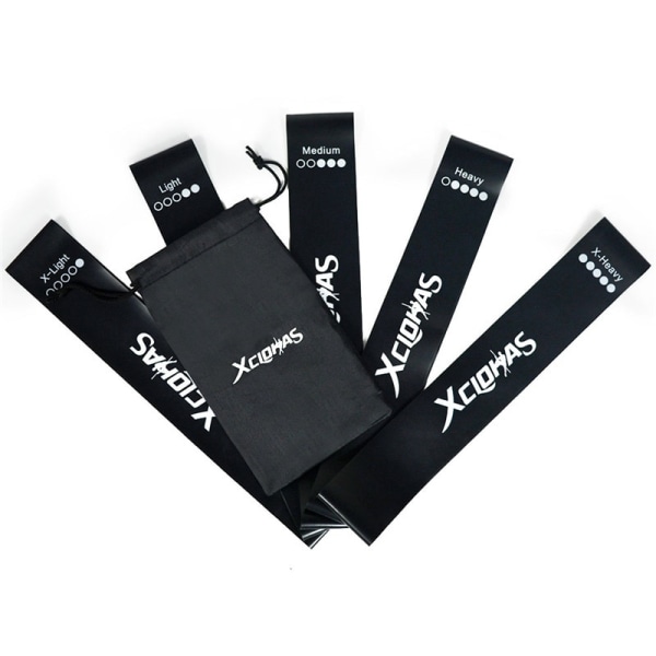 XC LOHAS Elastiska motståndsband Minislingor Latex träningsband anpassade för män Styrketräningsband Utrustning för hemmagym 0.5mm with Bag
