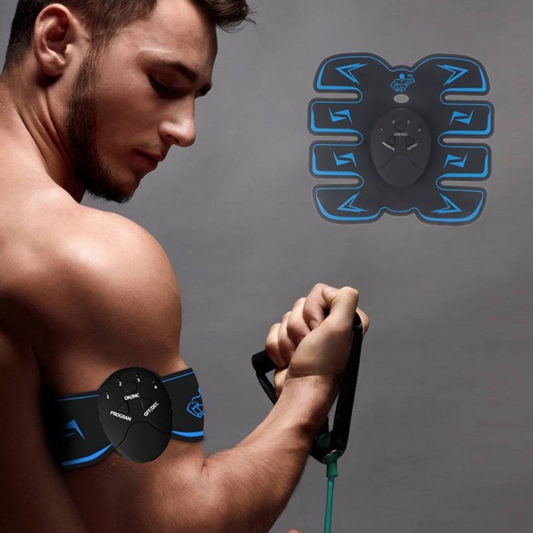 EMS trådlös muskelstimulatortränare Smart Fitness Magträning Elektriska viktminskningsdekaler Body Slimming Massager Red