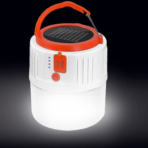 USB Uppladdningsbar Lantern - Portable Led Solar Camping Lantern Security Ficklampa Waterpro