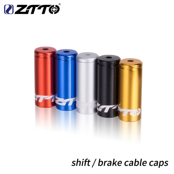 ZTTO Aluminiumlegering Cykel Cykel Skift Broms Kabel End Caps Inner Wire hylsor Kabel Cykel Växel Växlingstips Crimps 10pcs BRAKE BLACK