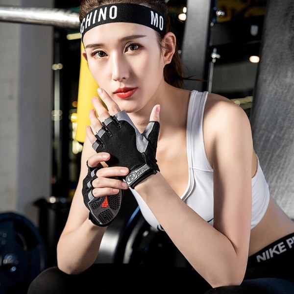 Andas Half Finger Gym Hantlar Handskar Män Wo Ordinary Red M