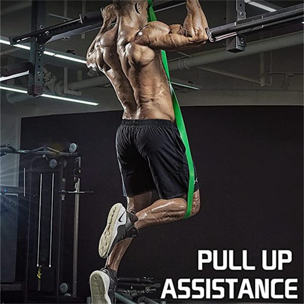 Motståndsband Träning Elastisk Naturlatex Träning Gummiögla Styrka gummiband gym Fitness Träning Expander green