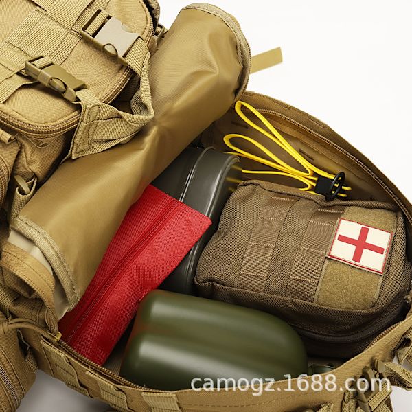 CAMO mix pack vandringsryggsäck MOLLE funktion stridsväska utomhus bergsklättring ryggsäck Army Green 36-55L