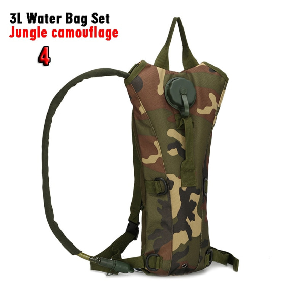 Cykling Hydration Ryggsäck Bärbar hopfällbar vattenflaska Tre liters campingtillbehör Natur Vandring Vattenpåse Dricksvattenpaket 3L-Jungle camouflag4