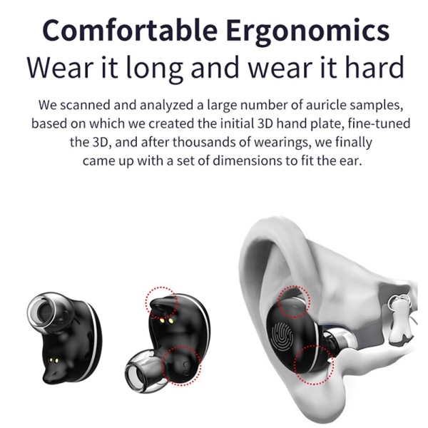 Brusreducerande headset Trådlöst Bluetooth Sport E White