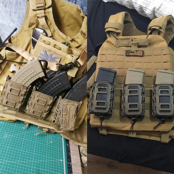 Tactical Molle Magazine Pouch AR 15 M4 AK 47 7,62 5,56 9mm Scorpion Fast Mag case Hållare Gun Jakt Airsoft Tillbehör 5.56 7.62mm BT