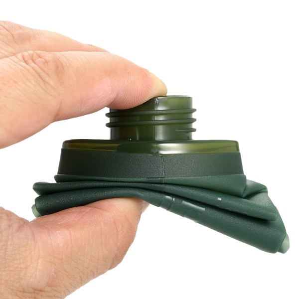 TPU Vikbar mjuk kolv Sport Vattenflaska Löpning Camping Vandring Vattenpåse Hopfällbar dryck Vattenflaska Vattenpåse Dark green 250ml