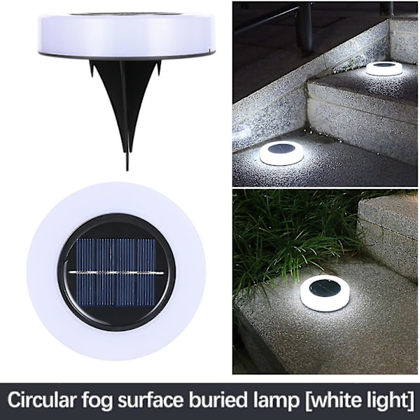 4st Utomhus vattentät Solar Light Garden Plug-in Solar Light Led Underground Light White