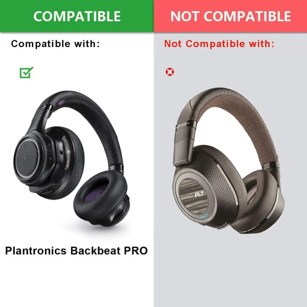 Nytt ersättningsskydd för huvudbandsskydd och öronkuddar för Plantronics backbeat pro trådlöst brusreducerande cover earpads