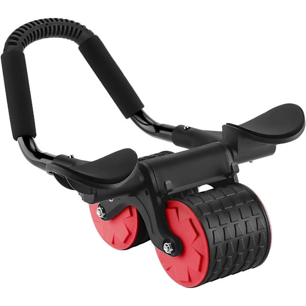 Armbågsstöd Automatisk Rebound Maghjul Dubbelt handstöd AB Wheel Roller för Fitness Magträning