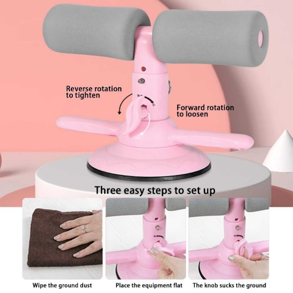 Multifunktionsbukträning Avtagbar sit-up A Pink Grey