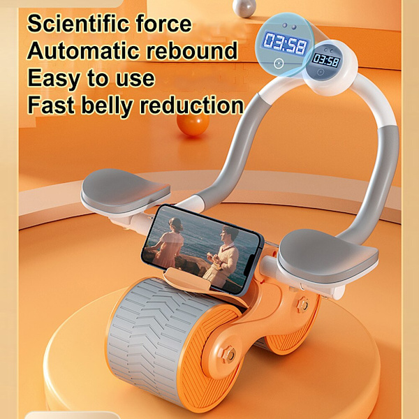 2in1 Automatisk Rebound Belly Wheel Bukhjul Orange no timer