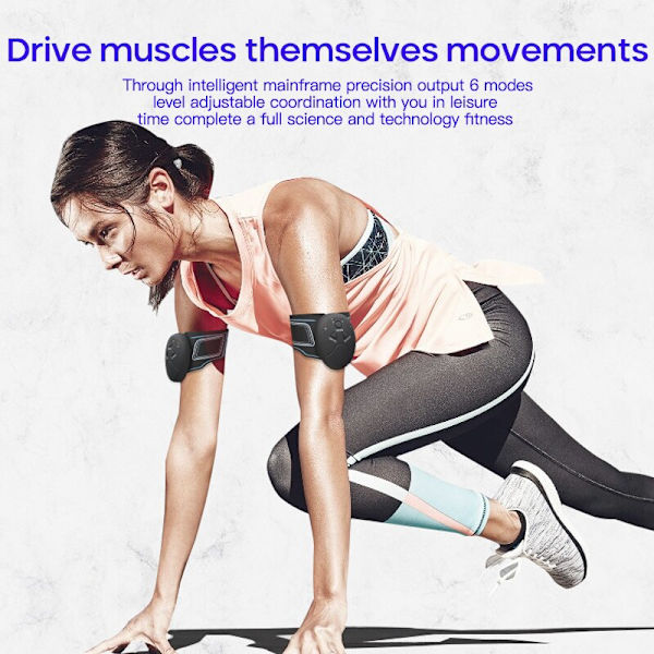 Elektrisk muskelstimulator Myostimulator EMS Trådlös skinkor Höfttränare Magstimulator Fitness Body Bantning Massager A