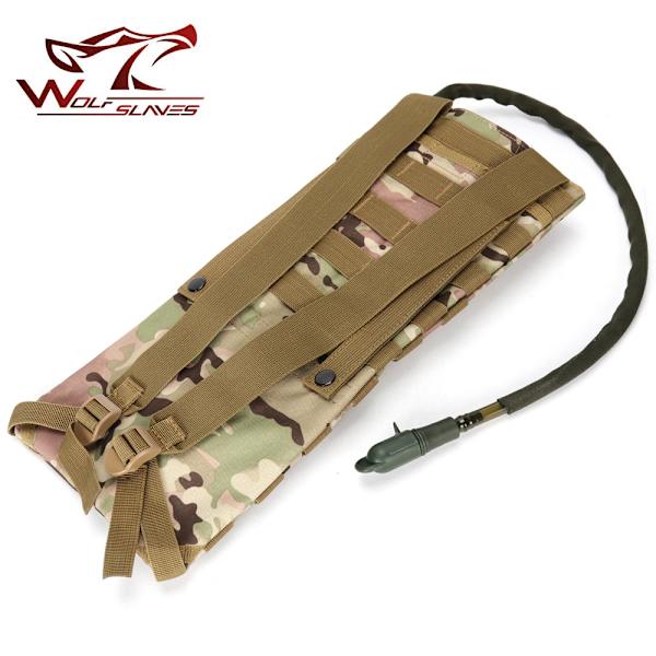 New Arrival 3L Taktisk vattenväska Militär vandring Camping Vattenförvaring Blåsa MOLLE Hydration Ryggsäck Påse Vattenpåse Python Green