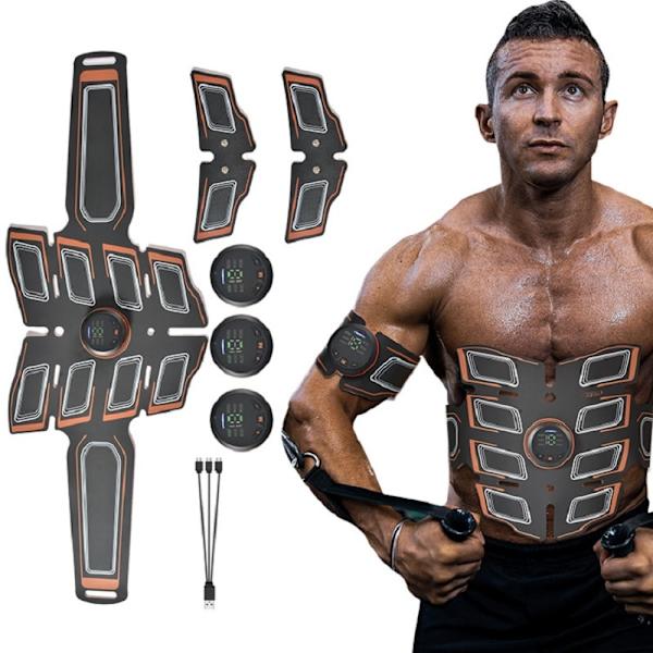 EMS Magmuskelstimulator ABS Fitness Träningsutrustning Maskin Viktminskning Kroppsbantning Hemgym Fitness Blue belt