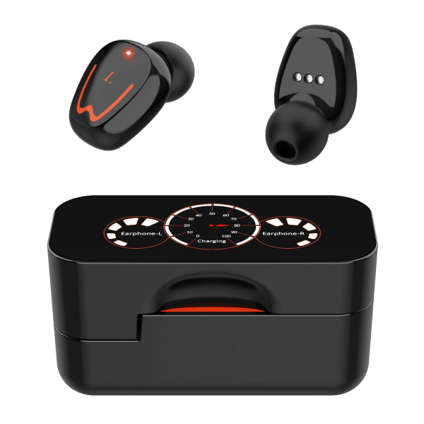 V1 Original TWS trådlös Bluetooth hörlur typ-C Black