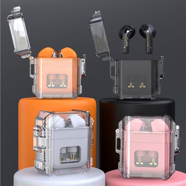 2023 X3 Transparenta hörlurar TWS True Wireless Bl Silver