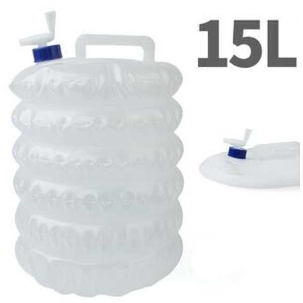 5L-15L Utomhus hopfällbar vattenpåse Camping Vikbara vattenbehållare Dricka multifunktion teleskopisk förvaring vattenflaska Gray