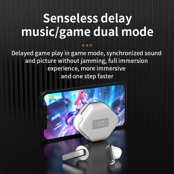 T8 Wireless Earbuds Bluetooth 5.3 Earphone In-Ear Black