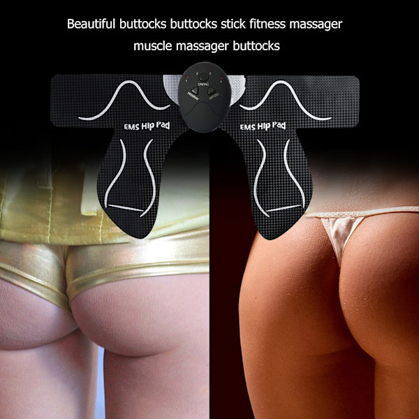 Elektrisk muskelstimulator Rumpa Magstimulator Fitness Body Bantning Massager Multifunktionell Smart EMS Höfttränare White
