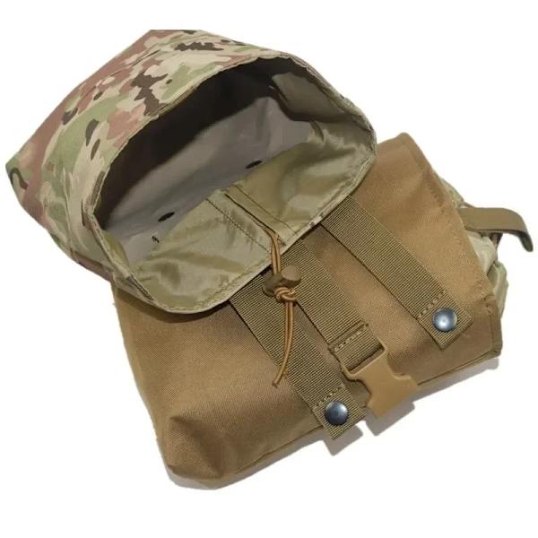 Folding Molle Tactical Magazine Dump Drop Pouch Hunting Airsoft Ammo EDC Tool Bag Foldable Utility Recovery Mag Pack CP