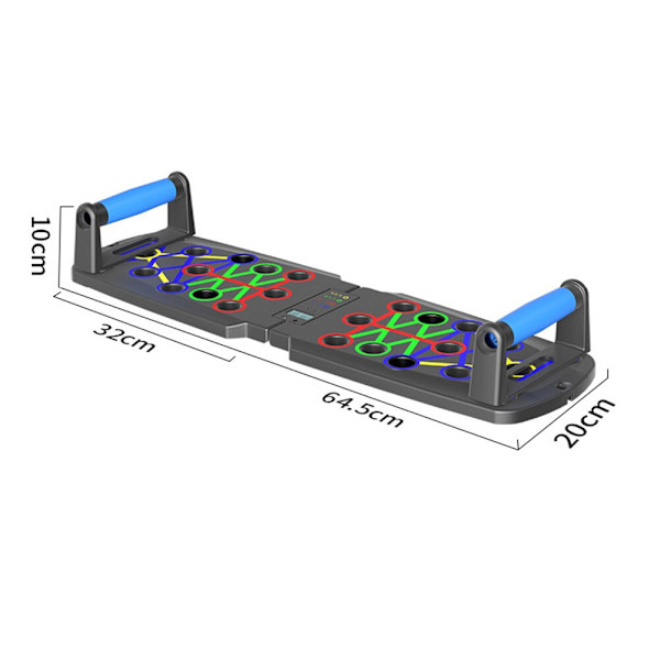 Fällbar 22/30 lägen Push-Up Board Hemma Push Up Träning Magmuskelförstärkning Bröstträning Sport Fitness 30Kinds Count Handle